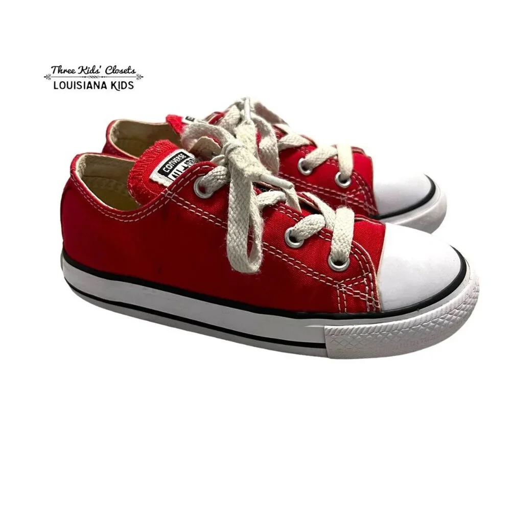 Converse All-Star Sz 10 Red Canvas Sneakers